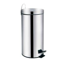 Cesto Lixo 30L Inox Cozinha E Banheiro Com Pedal Abre Tampa