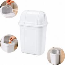 Cesto lixo 4l tampa retratil branca cozinha pia bancada quarto bebe compacta higienica premium Cesto lixo 4l tampa retratil branca cozinha pia bancada quarto bebe compacta higienica premium