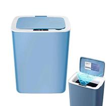 Cesto Lixo Inteligente Sensor Lixeira Automática 14 Litros Touch Portátil Azul Cozinha Banheiro Cesto Lixo Inteligente Sensor Lixeira Automática 14 Litros Touch Portátil Azul Cozinha Banheiro