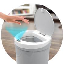 Cesto lixo Lixeira Automática Redonda 12 Litros com Sensor Cinza