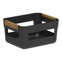 Cesto Lume Alça em Bambu Preto Fechado 14,5x22,5x28,5cm CLB100PTF - Ou Cesto Lume Alça em Bambu Preto Fechado 14,5x22,5x28,5cm CLB100PTF - Ou