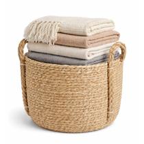 Cesto M Pacaranas Seagrass Natural C Alça 29 cm Sala Quarto