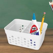Cesto Mini Organizador C 1 Divisória Mini Branco Empilhável Cesto Mini Organizador C 1 Divisória Mini Branco Empilhável