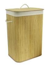 Cesto Multiuso Bambu Organizador Roupa Suja Dobrável com Tampa 72lts Banheiro Lavanderia Cesto Multiuso Bambu Organizador Roupa Suja Dobrável com Tampa 72lts Banheiro Lavanderia