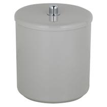 Cesto Multiuso C/tampa Diam 20x25cm - Cinza