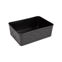 Cesto Multiuso Decorativo Preto 19X13,5X6,5Cm 123Organizei