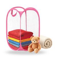 Cesto Multiuso Flexível Dobrável 56cmx34cm Organizador Roupas Brinquedos Tela Nylon com Alças Para Transporte