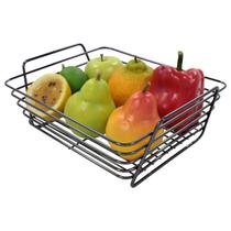 Cesto Multiuso Fruteira Aramada Grande 31x23cm Organizador Para Cozinha Bancada Armário