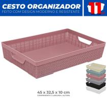 Cesto Multiuso Organizador Armário Gaveta Lavanderia G 45x32 - Jaguar