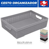 Cesto Multiuso Organizador Armário Gaveta Lavanderia M 33x23