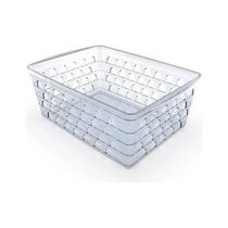 Cesto Multiuso Organizador Pequeno 16x12x6Cm Transparente 123Organizei Cesto Multiuso Organizador Pequeno 16x12x6Cm Transparente 123Organizei