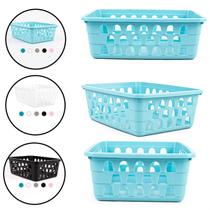 Cesto Multiuso Organizador Pequeno REF023 16x12x6Cm Azul 123Organizei Cesto Multiuso Organizador Pequeno REF023 16x12x6Cm Azul 123Organizei
