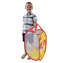 Cesto Multiuso Organizador Telado Dobrável Porta Treco Brinquedos Roupas Infantil