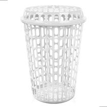 Cesto Multiuso Para Roupas C/ Tampa Lavanderia Telado 60l