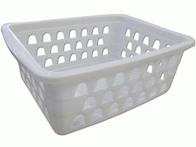 Cesto Multiuso Pequeno Branco 12x6x16cm PP Uninjet Cesto Multiuso Pequeno Branco 12x6x16cm PP Uninjet