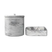 Cesto multiuso+porta sabão branco carrara Micromax