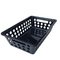 CESTO MULTIUSO PRETO 19x8x29CM CESTINHO CESTINHA VAZADA CT-03 CESTO MULTIUSO PRETO 19x8x29CM CESTINHO CESTINHA VAZADA CT-03