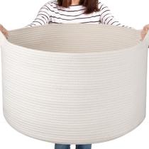 Cesto OIASKET 58x58x33 cm Grande Tecido de Armazenamento Branco