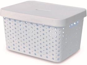 Cesto Organizacional 17L com Tampa Branca - Usual Cesto Organizacional 17L com Tampa Branca - Usual