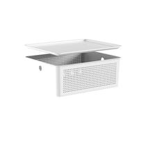 Cesto Organizador 12 Litros Flow Com Tampa - Branco