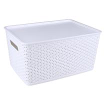Cesto Organizador 15L Rattan Plasnorthon 1560 Branco