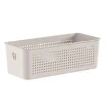 Cesto Organizador 27x12x9cm Flow Bege Caixa Organizadora 3L Lavanderia Banheiro Cesto Organizador 27x12x9cm Flow Bege Caixa Organizadora 3L Lavanderia Banheiro