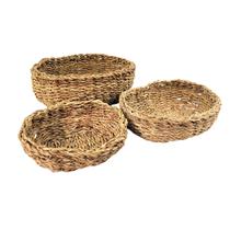 Cesto Organizador Aimbere Fibra Natural Kit 3Pc