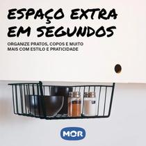 Cesto Organizador Aramado Prateleira Grande Multiuso Suspenso Armário Inox
