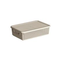 Cesto Organizador Baixo com Tampa Multiuso Empilhável Médio Paramount Cesto Organizador Baixo com Tampa Multiuso Empilhável Médio Paramount