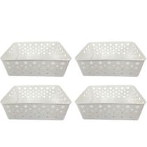 Cesto Organizador Branco 123Organizei 19x13,5x6,5Cm