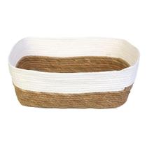 Cesto Organizador Branco Multiuso Fibra Natural Cesto Organizador Branco Multiuso Fibra Natural