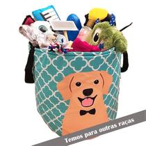 Cesto Organizador Brinquedos Pet Tam. M - Golden Retriever