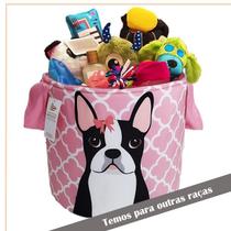 Cesto Organizador Brinquedos Pet Tam. P - Buldog Francês