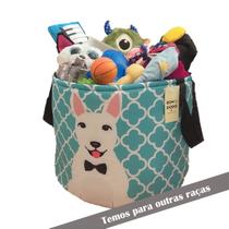 Cesto Organizador Brinquedos Pet Tam. P - Bull Terrier