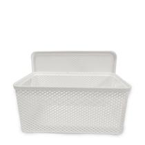 Cesto Organizador C/ Tampa Branco 26x18x12 Cm Linea