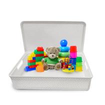 Cesto Organizador C/ Tampa Branco 36x26x8 Cm Linea