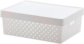 Cesto Organizador C/ Tampa Quadratta Branco 39x29x14Cm - Paramount
