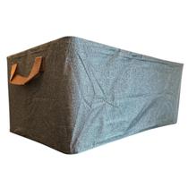 Cesto Organizador Capacidade 25 Lts Cinza Poliéster Dobrável