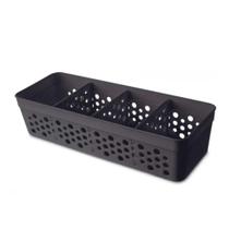 Cesto Organizador com 3 Divisórias Multifuncional Pequeno Cestinha Porta Treco Usual - Usual Utilida Cesto Organizador com 3 Divisórias Multifuncional Pequeno Cestinha Porta Treco Usual - Usual Utilida