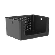 Cesto Organizador Com Abertura Frontal Flow 16 Litros Preto Ou Cesto Organizador Com Abertura Frontal Flow 16 Litros Preto Ou