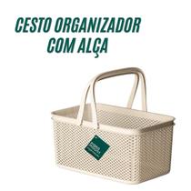 Cesto Organizador com Alça Multiuso Retangular Cozinha Quarto Paramount Cesto Organizador com Alça Multiuso Retangular Cozinha Quarto Paramount
