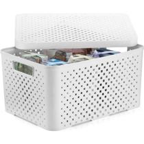 Cesto Organizador com Tampa 16L - BRANCO Cesto Organizador com Tampa 16L - BRANCO