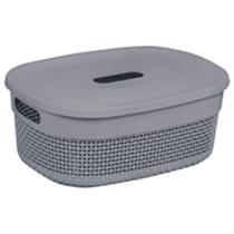 Cesto Organizador Com Tampa 6L Cinza Concreto Astra CO6/T*CRT