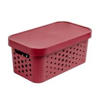 Cesto Organizador com Tampa 6L Marsala 301 - Mixxnova Cesto Organizador com Tampa 6L Marsala 301 - Mixxnova