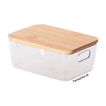 Cesto Organizador Com Tampa Eco Bambu Natural Médio Idealle Cesto Organizador Com Tampa Eco Bambu Natural Médio Idealle