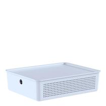 Cesto Organizador com Tampa Ou Flow Branco 34X27X9CM