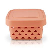 Cesto Organizador Com Tampa (P) Turquesa Cesto Organizador Com Tampa (P) Turquesa