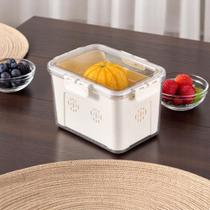 Cesto Organizador com Tampa Transparente Empilháveis