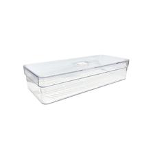 Cesto Organizador Conservador De Alimentos Cozinha P/ Geladeira Retangular Prático 3,6l Transparente