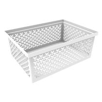Cesto Organizador Crippa Grande Branco Retangular Escritório Closet Banheiro Lavanderia Cesto Organizador Crippa Grande Branco Retangular Escritório Closet Banheiro Lavanderia